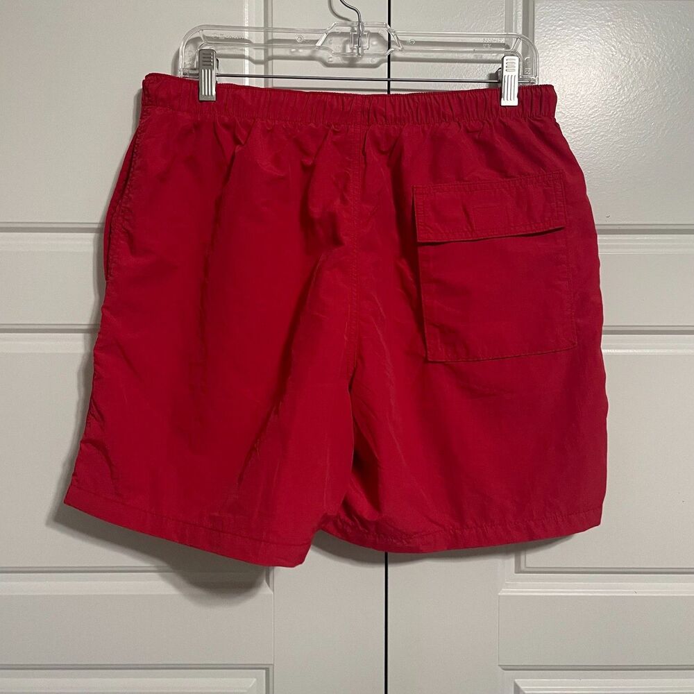 NWT LCKR Men’s Elastic Drawstring Waist Mesh Lined Nylon Athletic Red Shorts L - Picture 6 of 8